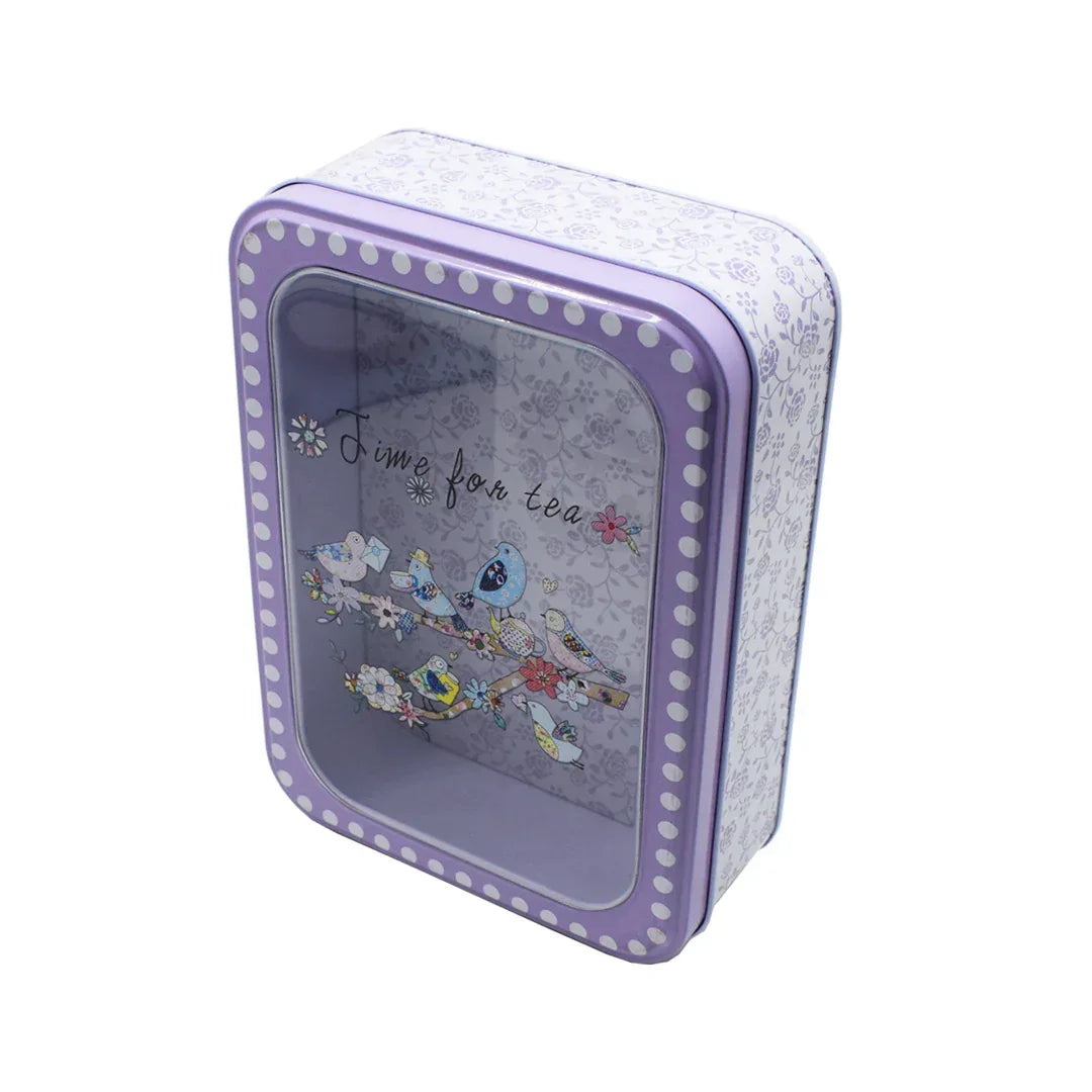 Cutie metalica cu capac transparent pentru decor/depozitare, Naimeed D2634 Bird, Multicolor, 19 x 15 x 6 cm - 221.ro
