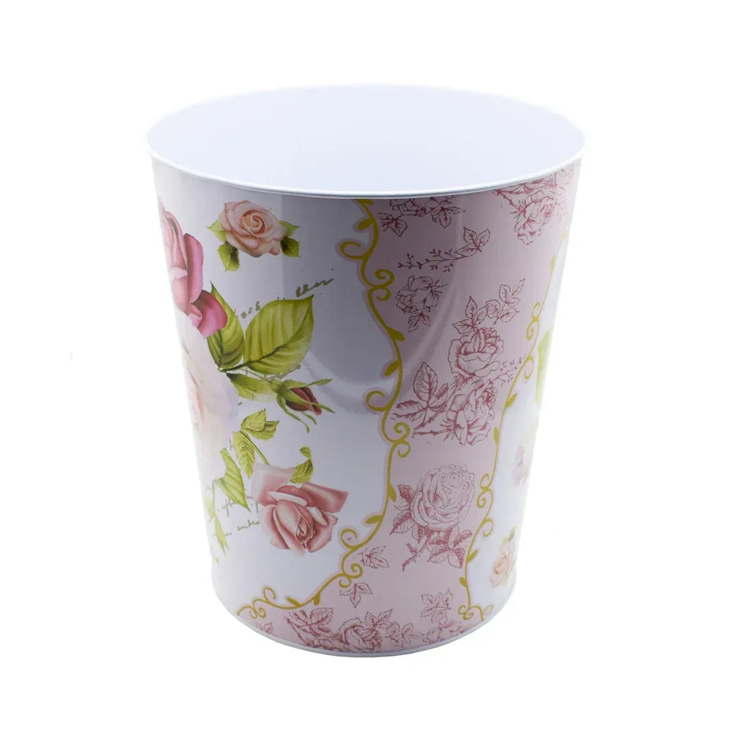Cos decor din metal, Naimeed D2645, culoare Alb-Roz / Multicolor, 26 x 22 cm - 221.ro