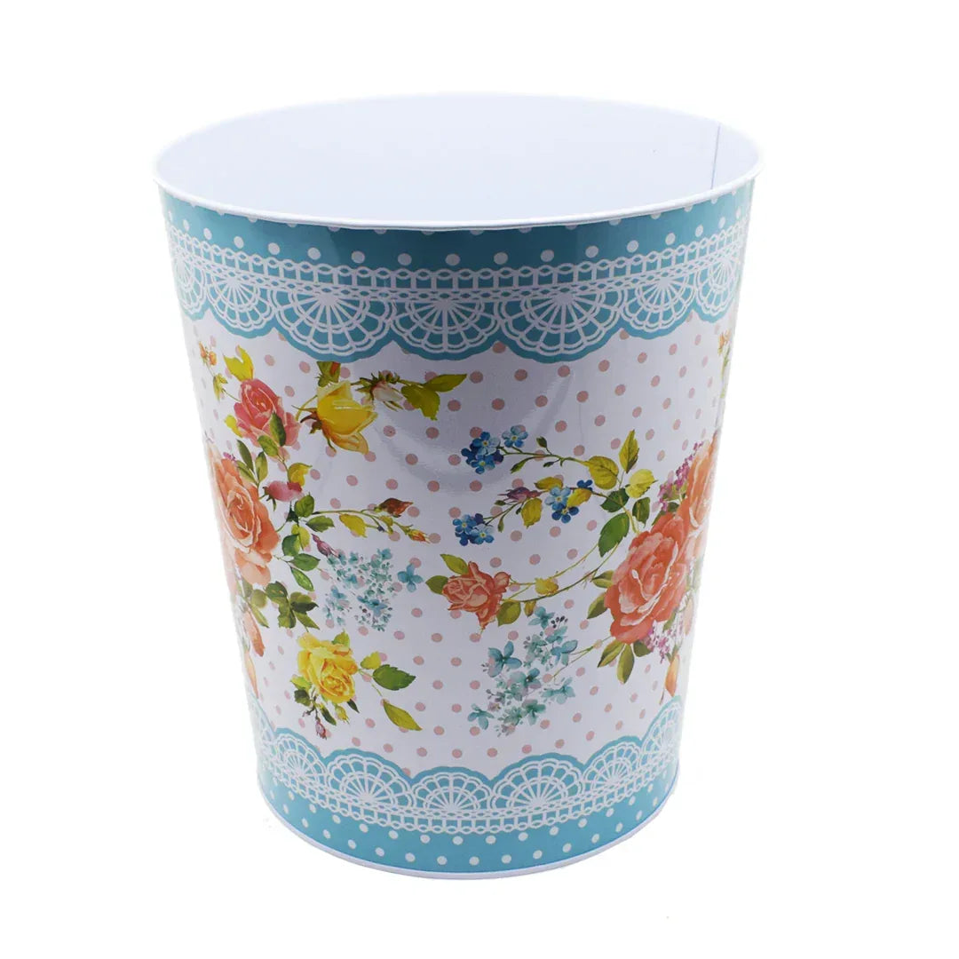 Cos decor din metal, Naimeed D2645, culoare Albastru-Alb / Multicolor, 26 x 22 cm - 221.ro