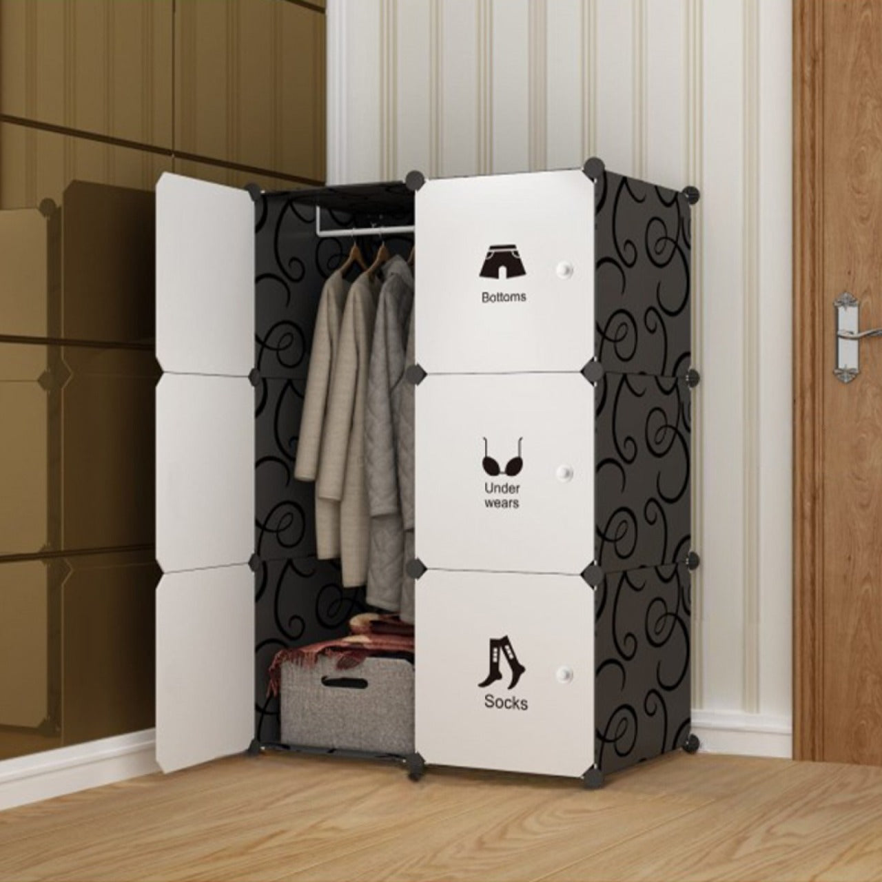 Dulap tip Soldat, Clothes Style, Negru, D2655N - 221.ro