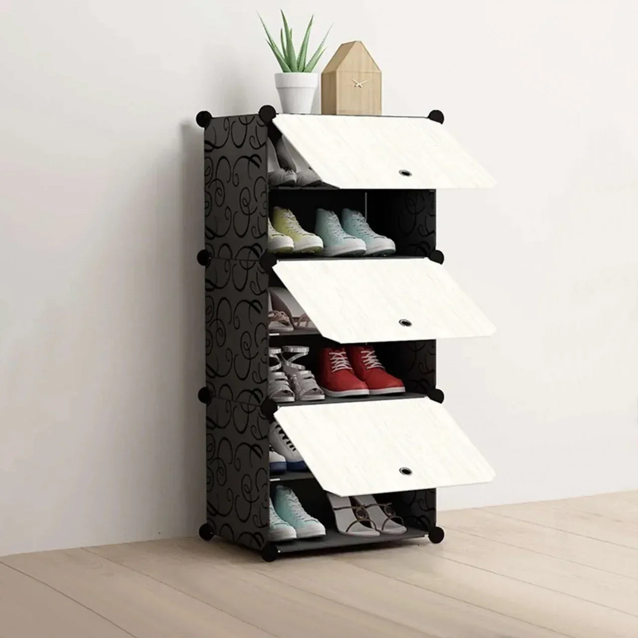 Pantofar Modular, 6 Compartimente, D2660N, Negru - 221.ro
