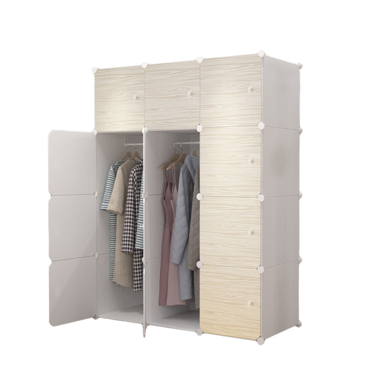 Dulap Modular, 12 usi, Naimeed D2672W, Alb/Crem