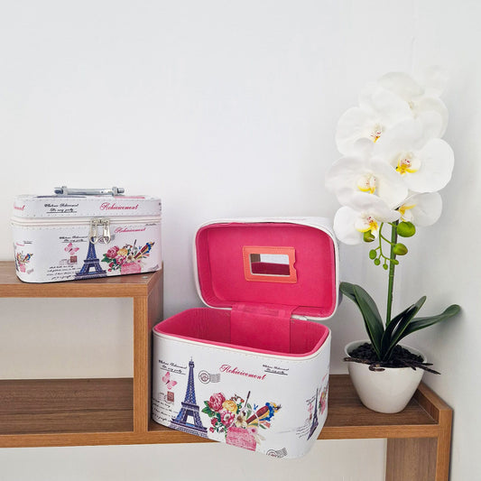 Set 2 Genti pentru cosmetice, Naimeed D269, Paris Albastru