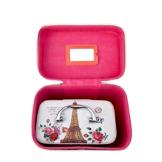 Set 2 Genti pentru cosmetice, Naimeed D269, Paris Auriu