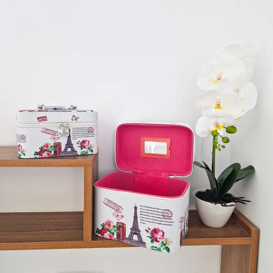 Set 2 Genti pentru cosmetice, Naimeed D269, Paris London, Multicolor - 221.ro