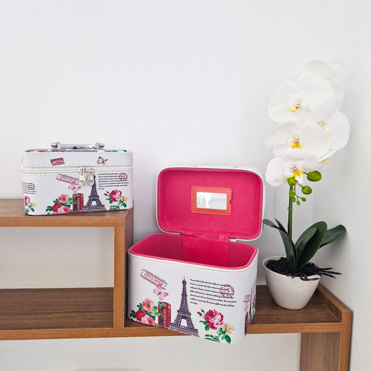 Set 2 Genti pentru cosmetice, Naimeed D269, Paris London, Multicolor