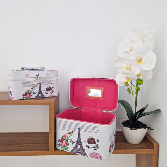 Set 2 Genti pentru cosmetice, Naimeed D269, Paris Negru - 221.ro