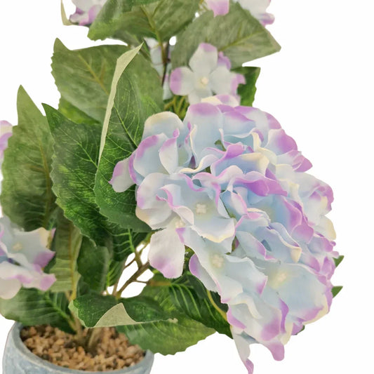 Floare artificiala in ghiveci, Hortensie, Naimeed D2854, 39x39x50cm, Mov - 221.ro