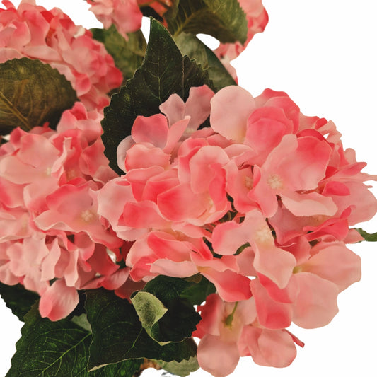 Floare artificiala in ghiveci, Hortensie, Naimeed D2854, 39x39x50cm, Roz