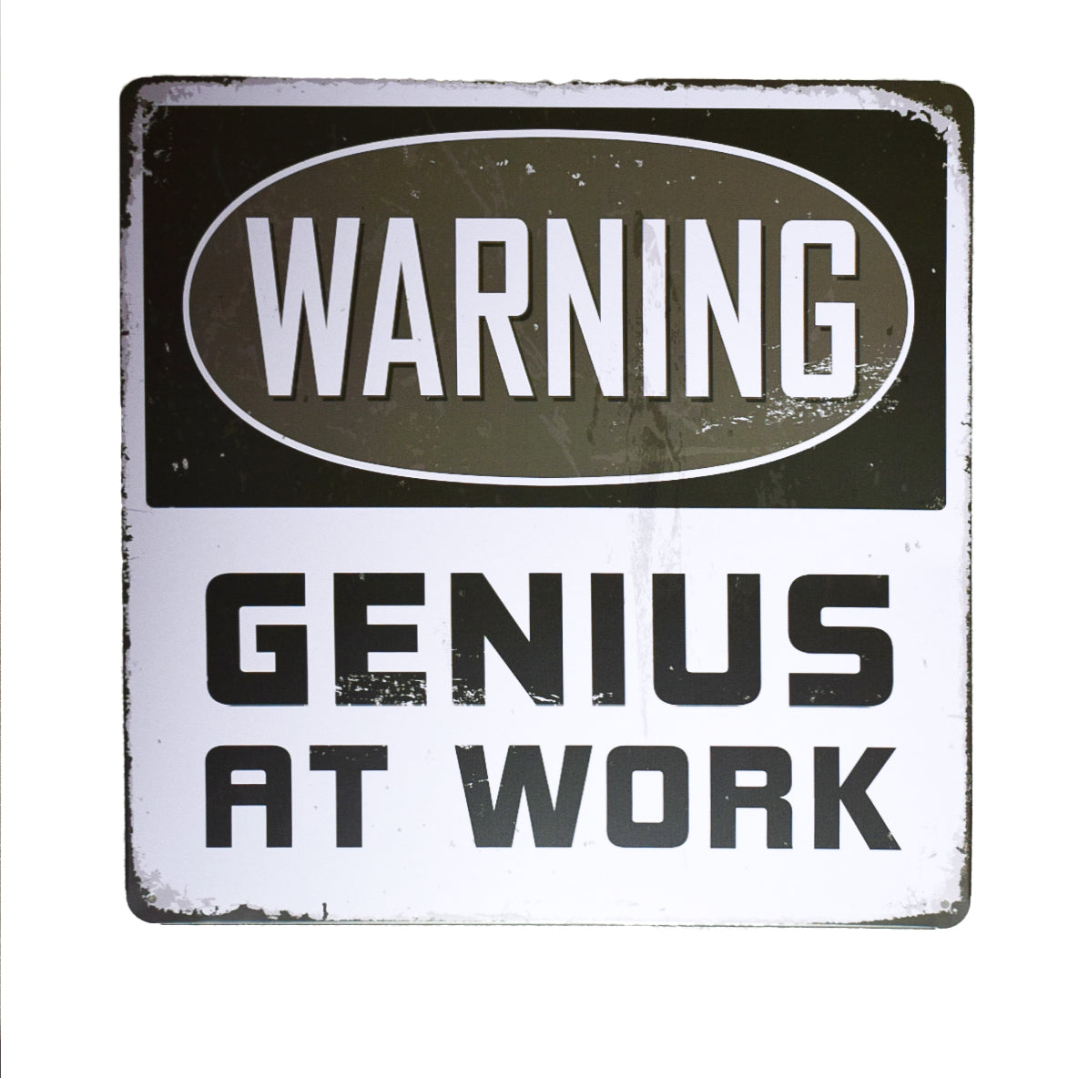 Tablou Metalic, Warning, Stil Retro, Naimeed D29-Warning