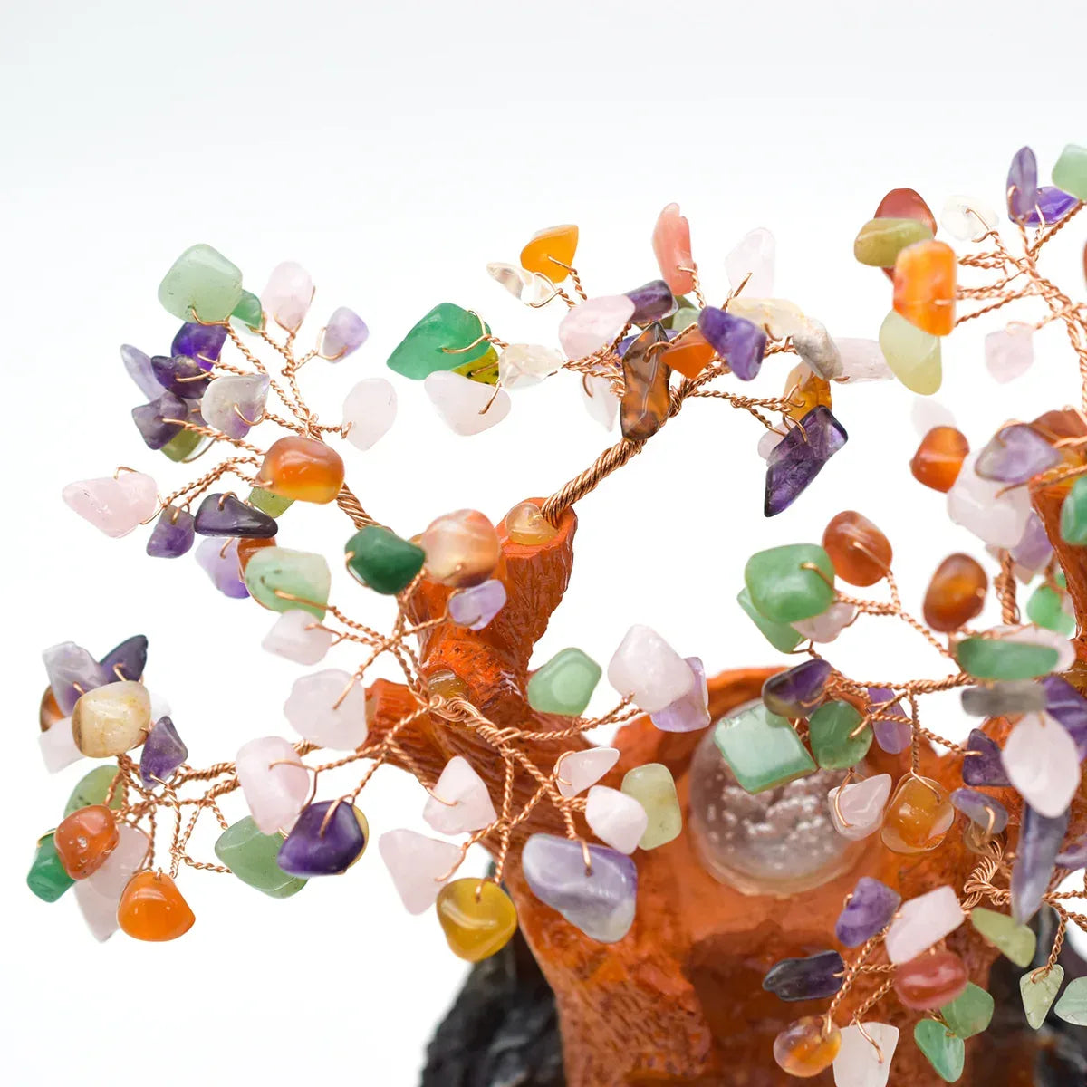 Fantana arteziana, Feng Shui, LED, pompa submersibila, pietre semipretioase si lumini, Naimeed D3008, Inaltime 23cm - 221.ro