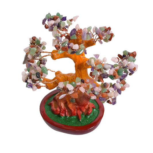 Copacel Feng Shui cu Pietre Semipretioase, Suport Ceramic, Naimeed D3013M, Inaltime 22cm