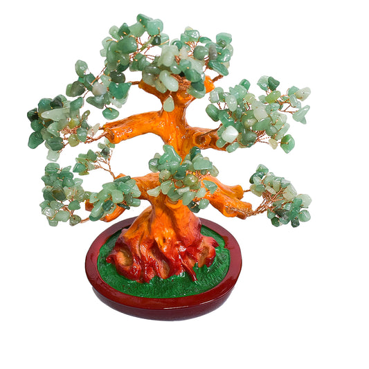 Copacel Feng Shui cu Pietre de Aventurin, Suport Ceramic, Naimeed, D3013V, Inaltime 22cm