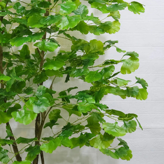 Copac artificial, Ginkgo Biloba fara ghiveci D3056, verde, 210 cm - 221.ro