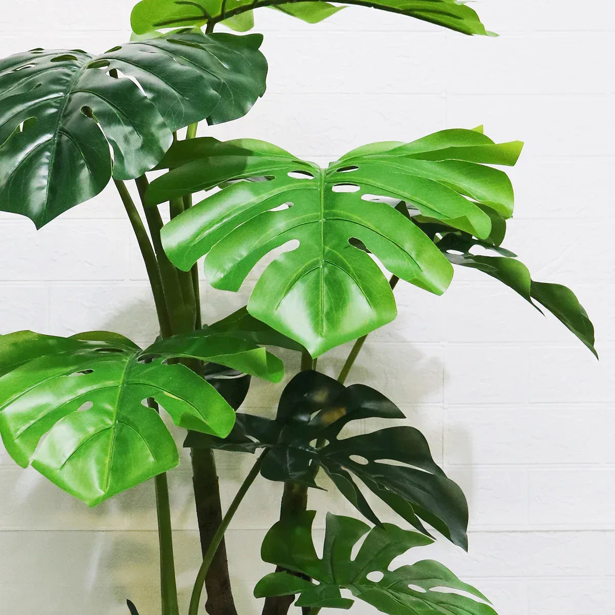 Copac artificial 12 frunze, Monstera fara ghiveci D3064, verde, 140 cm - 221.ro