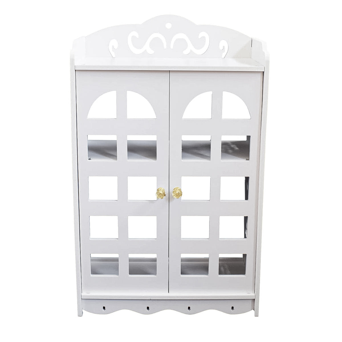 Dulap pentru baie cu 2 usi si 3 rafturi, Naimeed D32, Alb, 59,5 x 35 x 16 cm