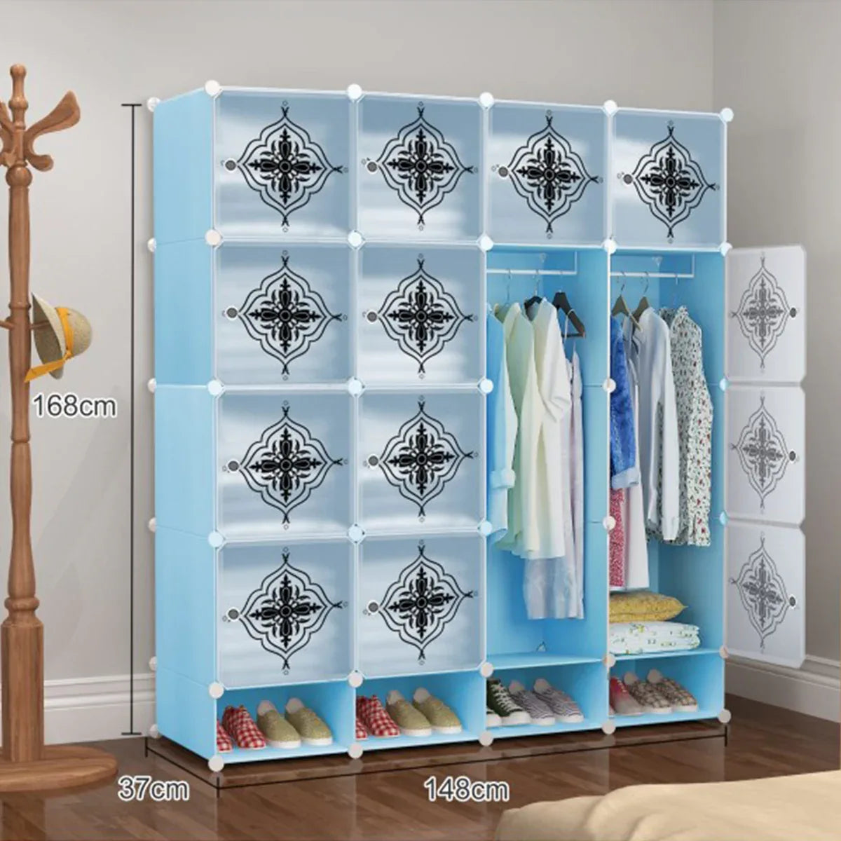 Dulap tip Soldat, Clothes Style, Albastru, D3231B - 221.ro