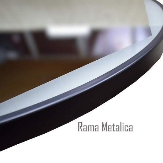 Resigilat: Oglinda de baie, RD3303-1, cu iluminare Led, Diametru 80cm, Functii dezaburire, Bluetooth, Ceas, Termometru