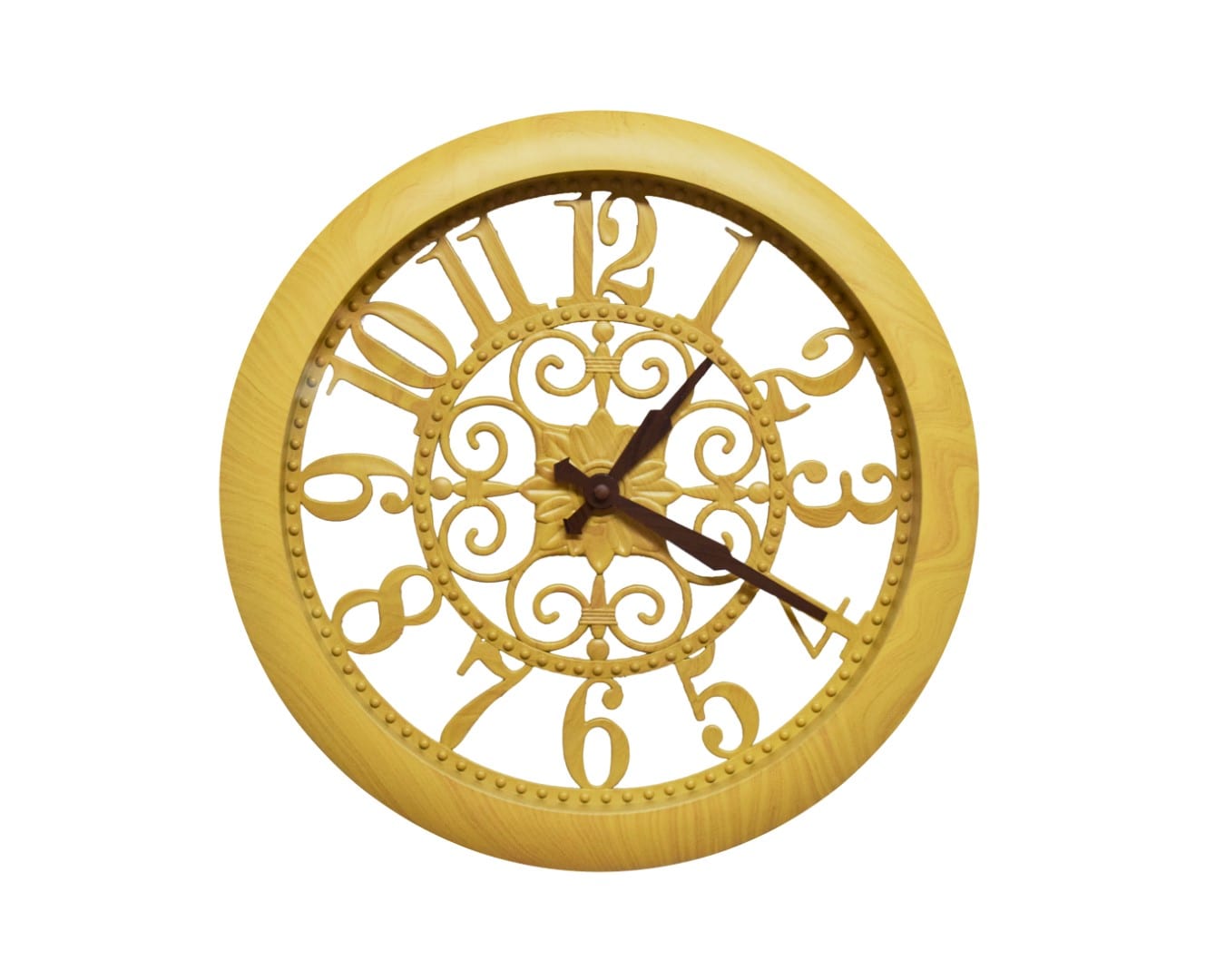 Ceas de perete 35.5 x 5 cm, mecanism silentios, D3341 culoare Crem