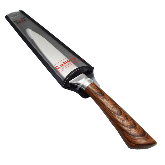 Cutit pentru legume, Naimeed D3362, gama Konedi, otel inoxidabil, maner imitatie lemn, 12.5 cm - 221.ro