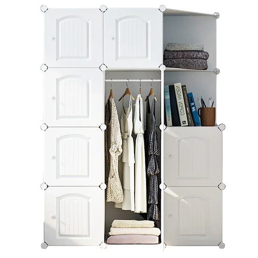 Dulap modular din plastic cu schelet metalic, Naimeed D3378, Alb - 221.ro