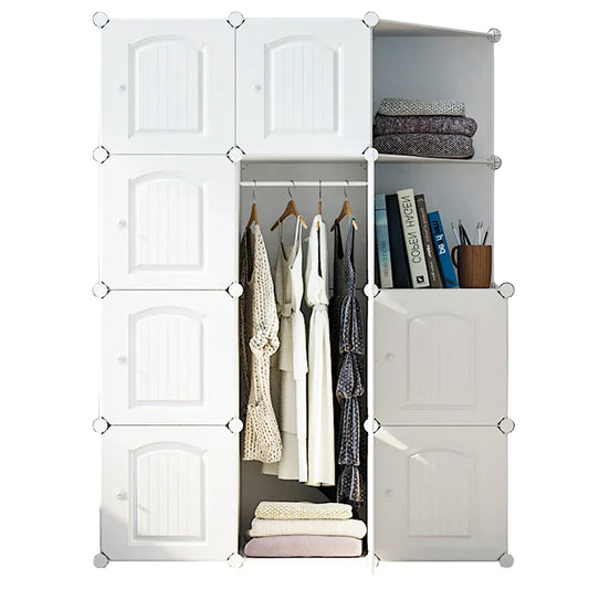 Dulap modular din plastic cu schelet metalic, Naimeed D3378, Alb - 221.ro
