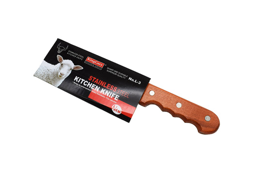 Satar cu maner de lemn si lama 9" curbata, Naimeed D3385