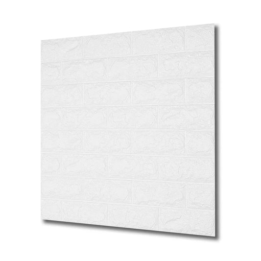 Tapet 3D autoadeziv, Naimeed D3401 Alb, model Caramida, 70 x 77 cm - 221.ro