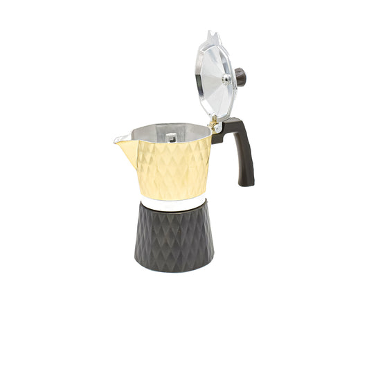 Cafetiera MOKA, 3 cafele, D3406, Auriu/Negru