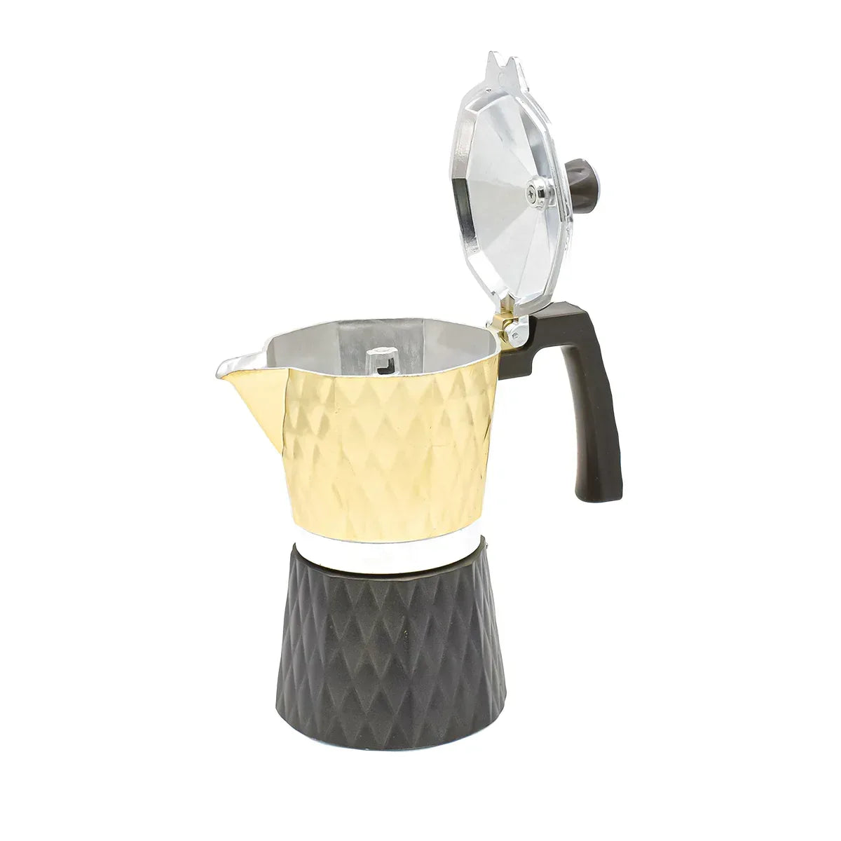 Cafetiera MOKA, 6 cafele, D3407, Auriu/Negru - 221.ro