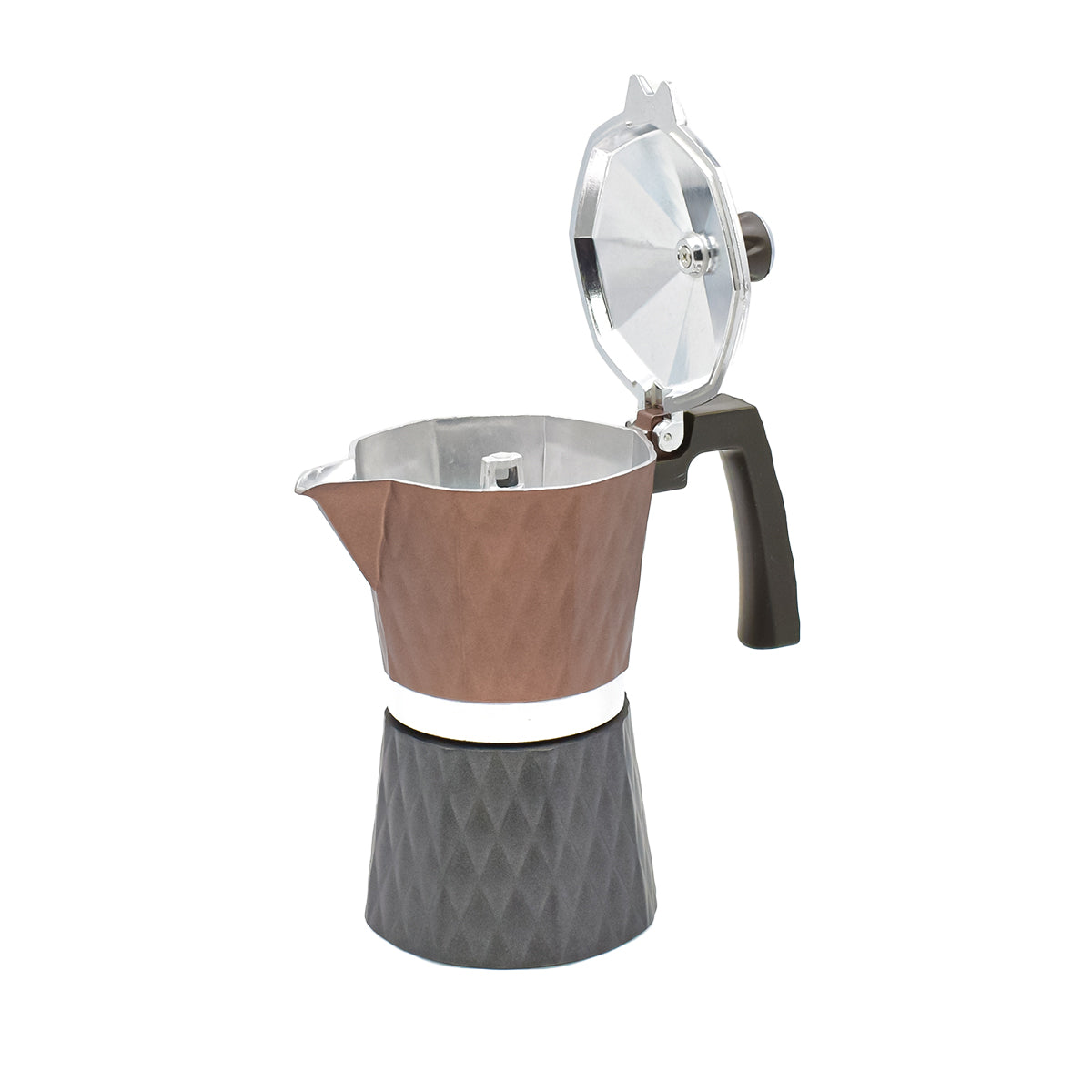 Cafetiera MOKA, 6 cafele, D3407, Maro/Negru