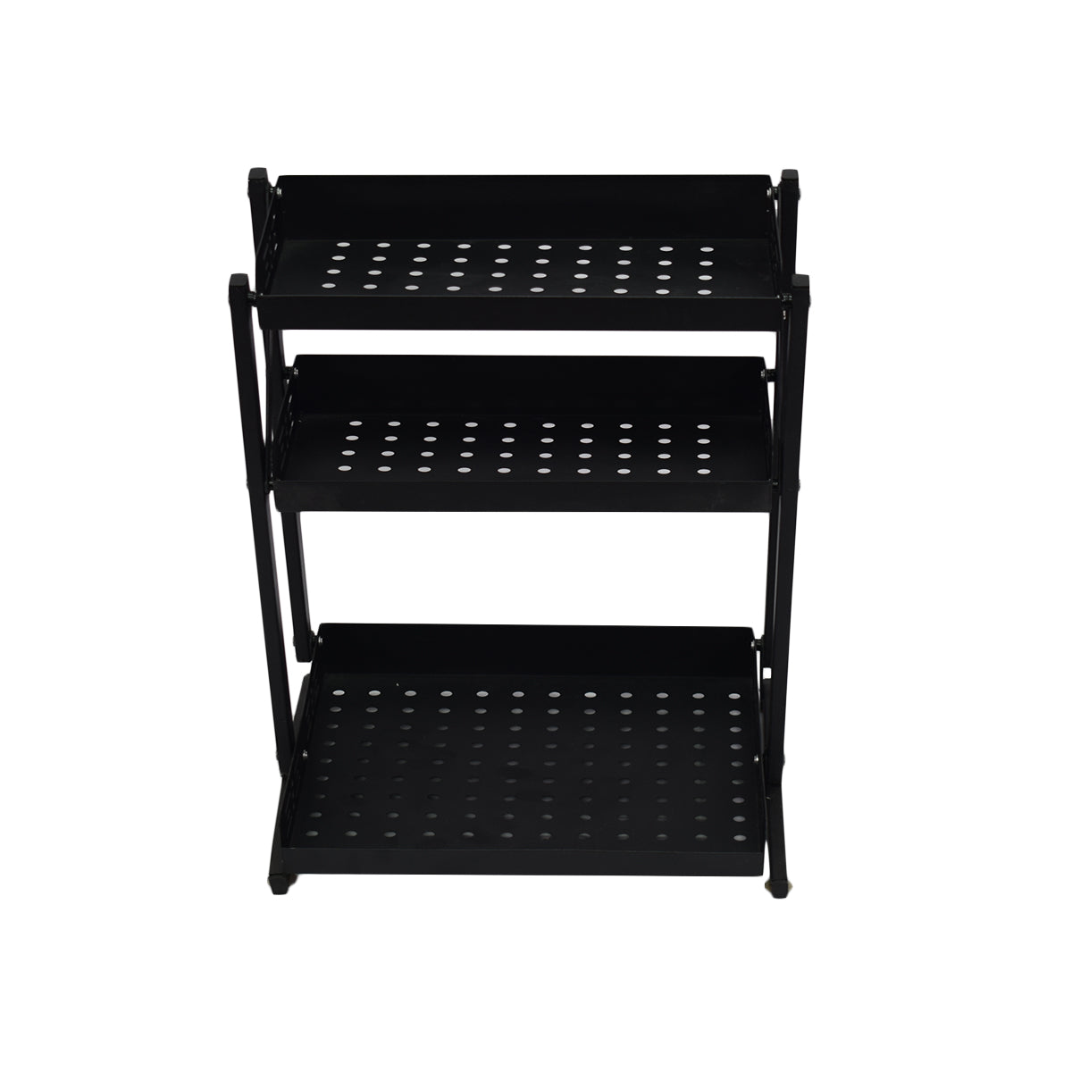 Raft pliabil cu 3 polite, Naimeed D3427, 55x33x30 cm Negru