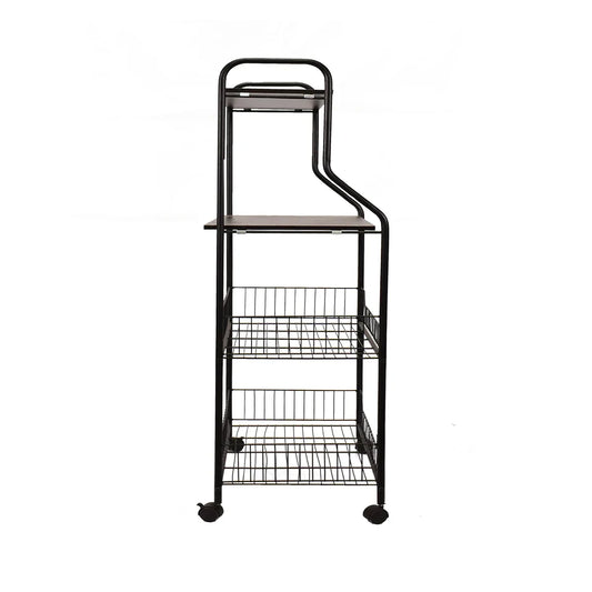 Raft metalic cu polite, Naimeed D3428, 125x54x36 Negru - 221.ro