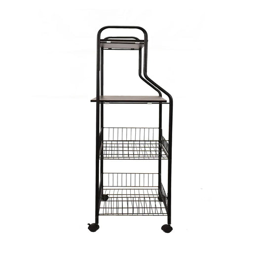 Raft metalic cu polite, Naimeed D3428, 125x54x36 Negru - 221.ro