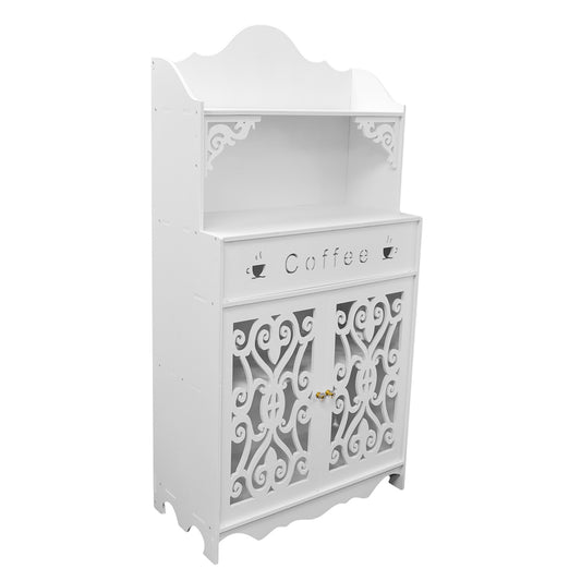 Dulap cu sertar, Naimeed D3443, culoare Alb, 120 x 60 x 30 cm