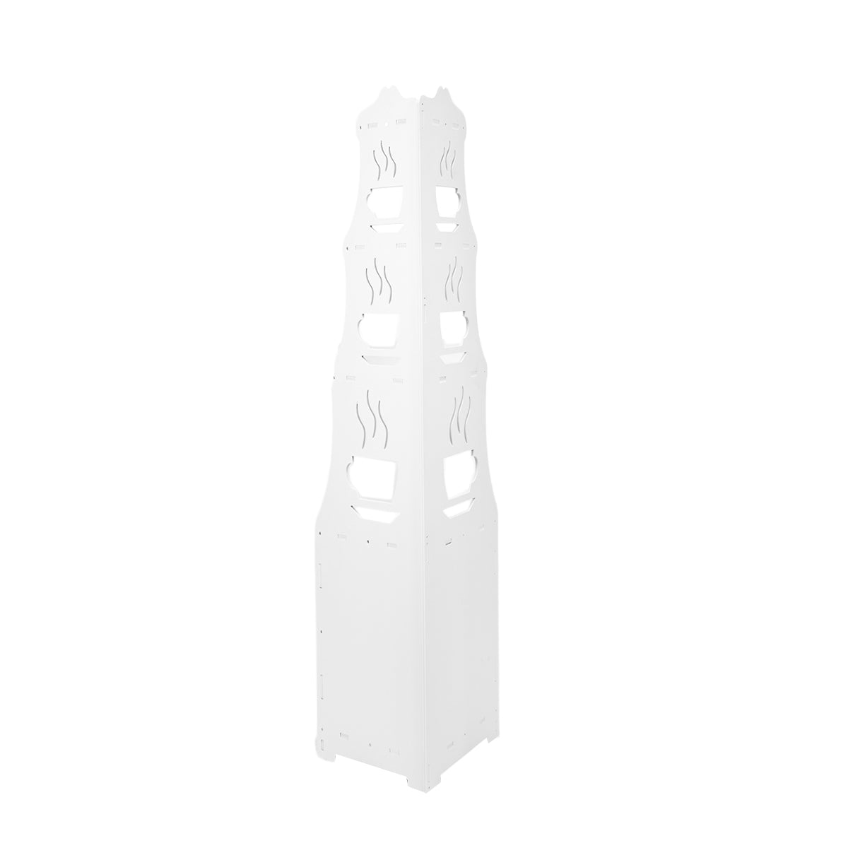 Etajera de Colt, Naimeed D3448, culoare Alb, 120 x 37.5 x 36.5 cm
