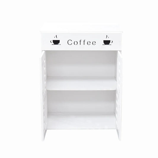 Dulap cu 2 usi, sertar, Naimeed D3455, Alb, 80x60x40 cm - 221.ro