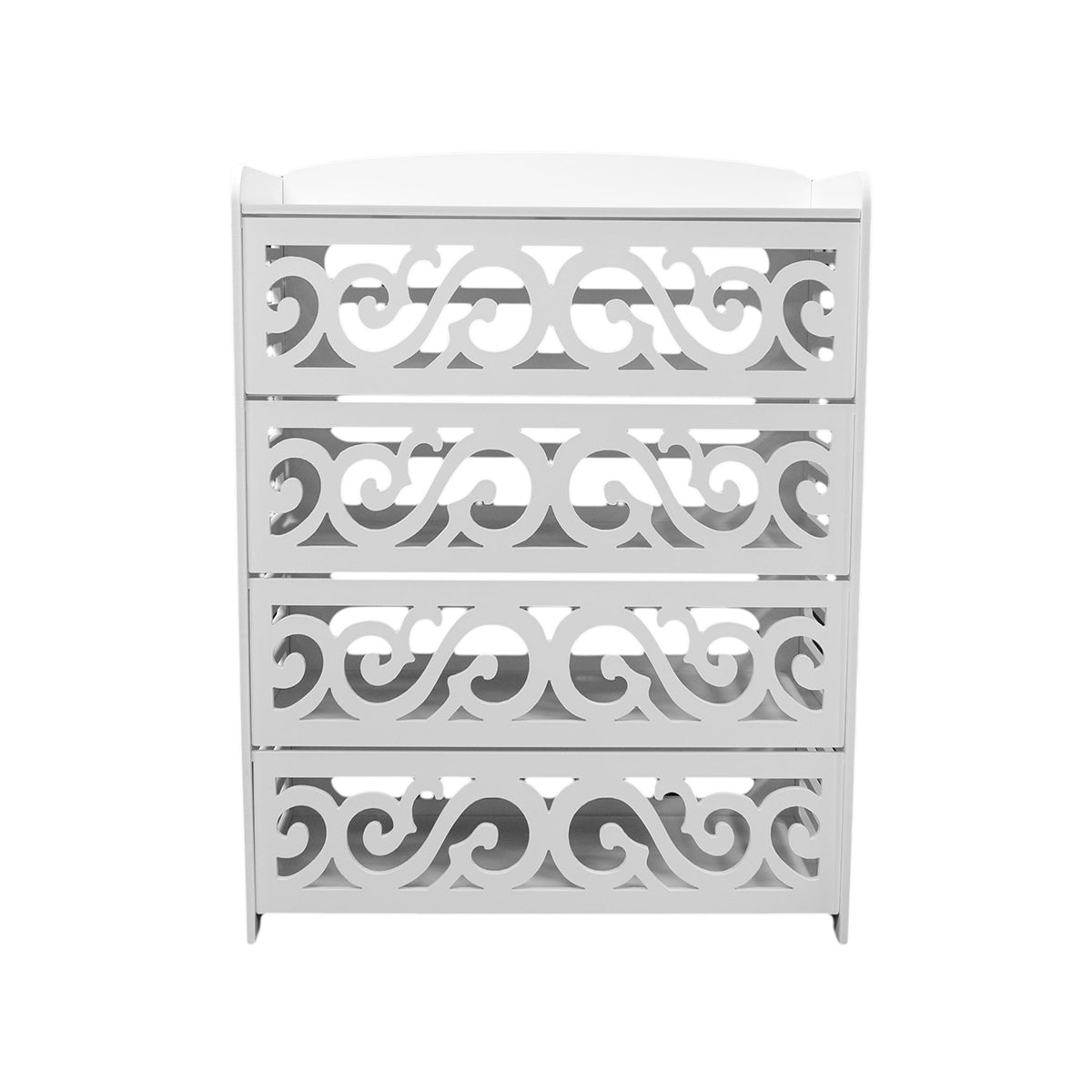Etajera cu 4 rafturi, Naimeed D3469, Alb, 90x70x31 cm