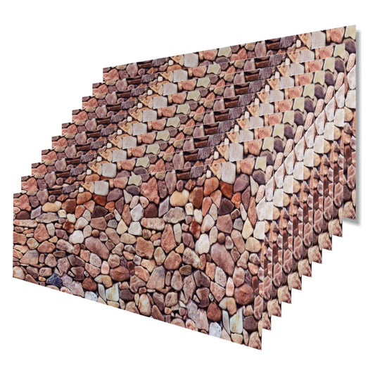 Set 10 panouri decorative, Autoadeziv, suprafata acoperita 1.8 m2, Naimeed D3503, 30x60 cm, Pietre - 221.ro
