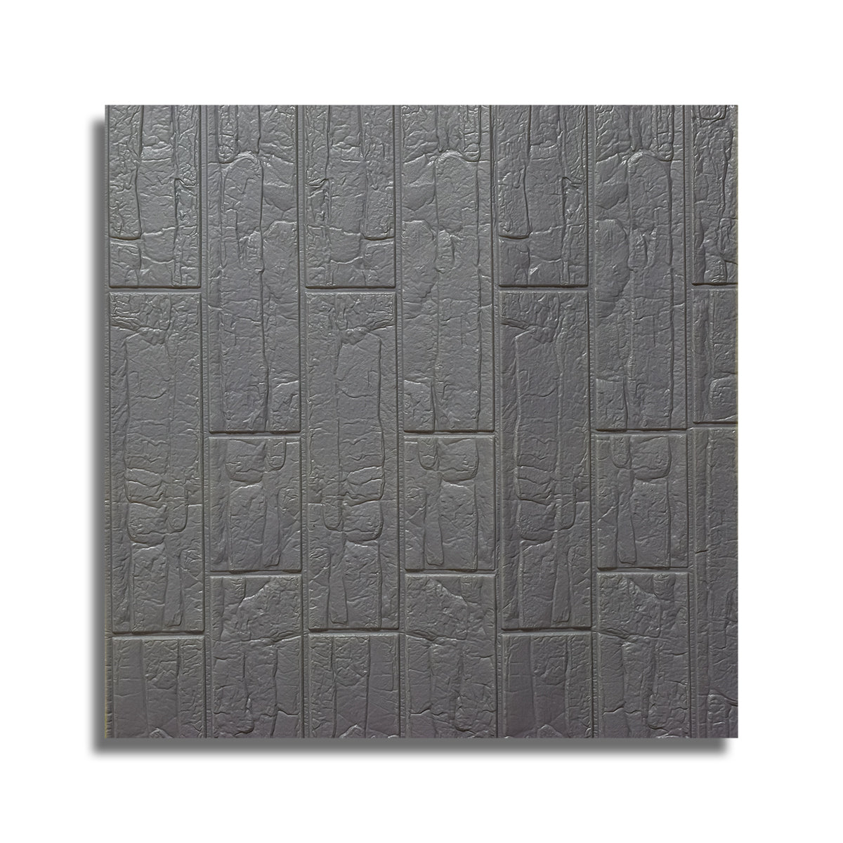 Set 10x Tapet 3D Autoadeziv, 5mm grosime, rezistent la apa, usor de curatat, 70x70cm, Naimeed D3604, model caramida, Gri
