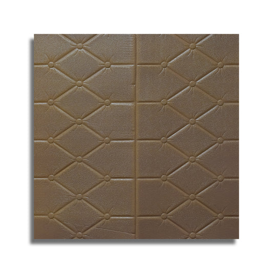 Set 10x Tapet 3D Autoadeziv, 5mm grosime, rezistent la apa, usor de curatat, 70x70cm, Naimeed D3606, model modern, Maro