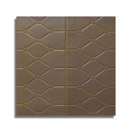 Set 10x Tapet 3D Autoadeziv, 5mm grosime, rezistent la apa, usor de curatat, 70x70cm, Naimeed D3606, model modern, Maro - 221.ro