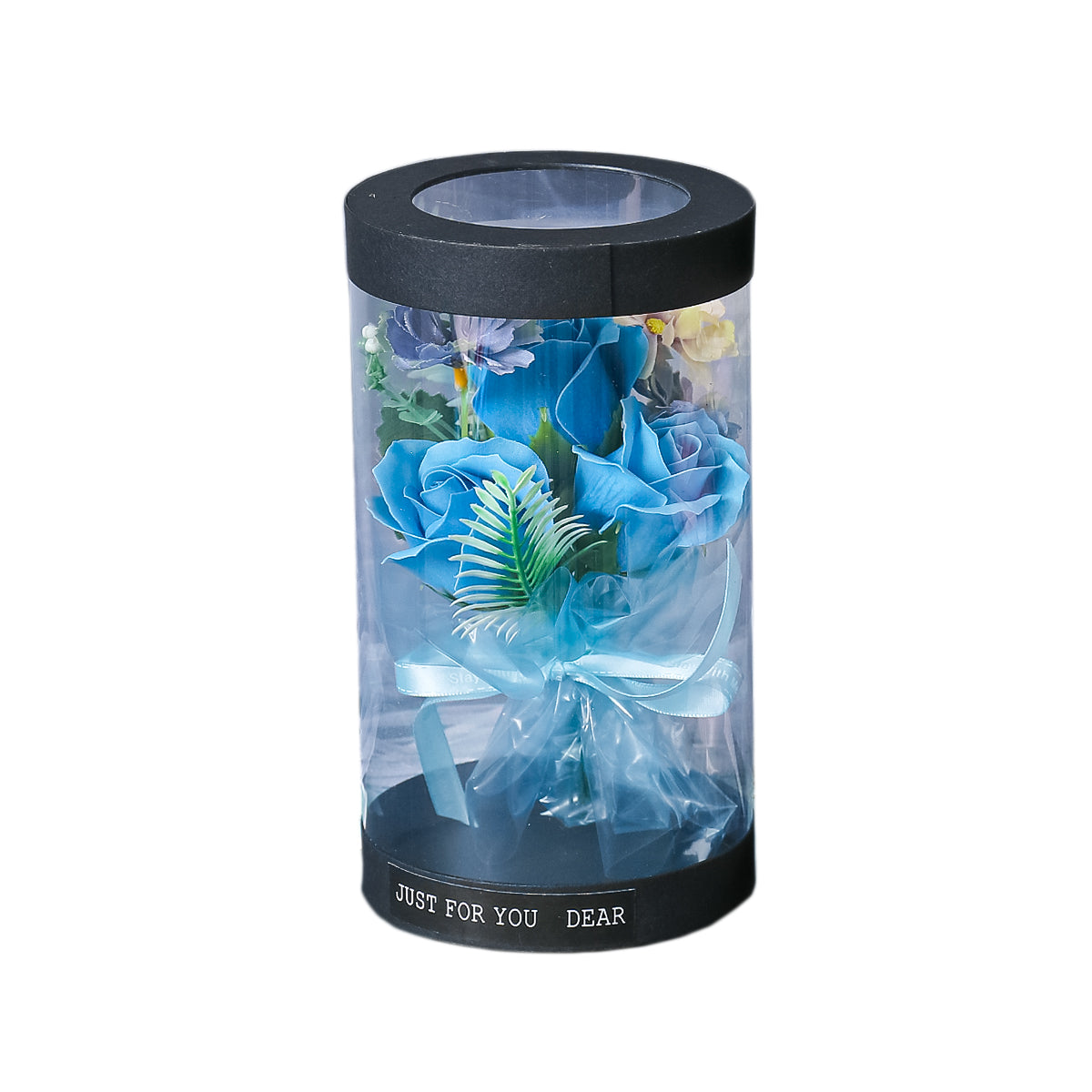 Aranjament floral elegant, flori de sapun, D4059, Blue