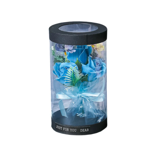 Aranjament floral elegant, flori de sapun, D4059, Blue - 221.ro