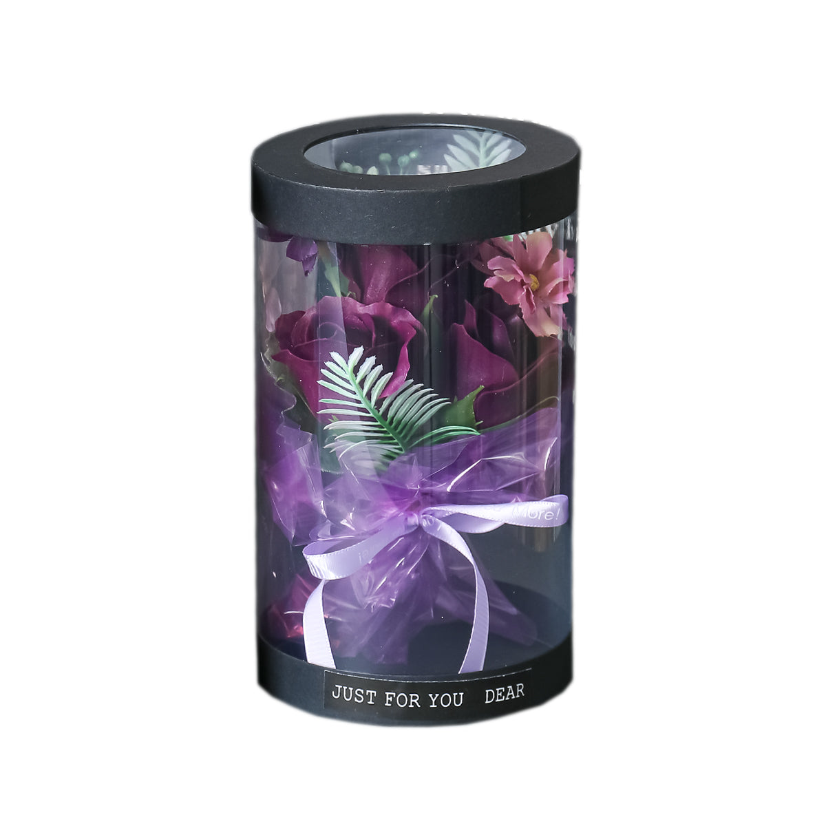 Aranjament floral elegant, flori de sapun, D4059, Mov