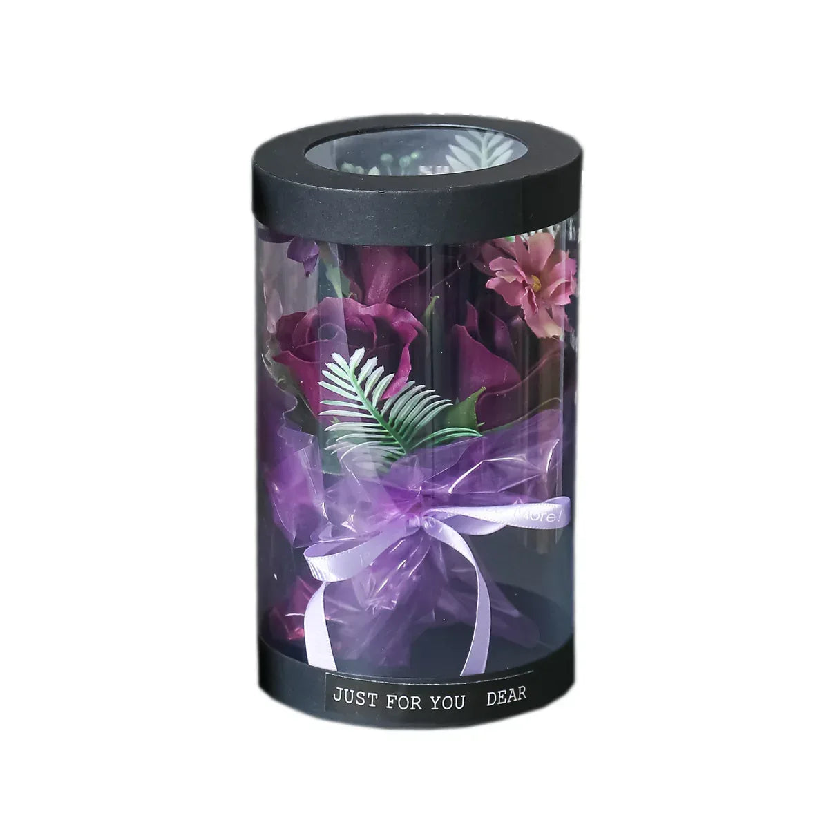 Aranjament floral elegant, flori de sapun, D4059, Mov - 221.ro