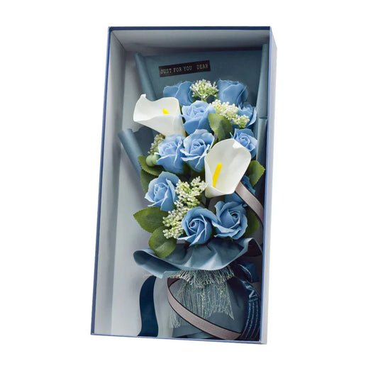 Aranjament floral elegant, flori de sapun, D4061, Blue - 221.ro