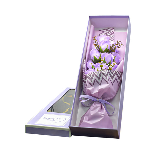 Aranjament floral elegant, flori de sapun, D4062, Mov