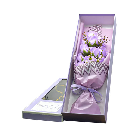 Aranjament floral elegant, flori de sapun, D4062, Mov - 221.ro