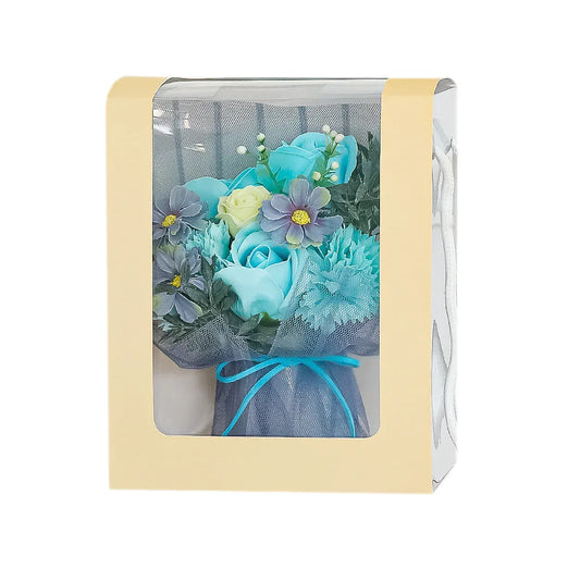 Aranjament floral elegant, flori de sapun, D4063, Blue - 221.ro